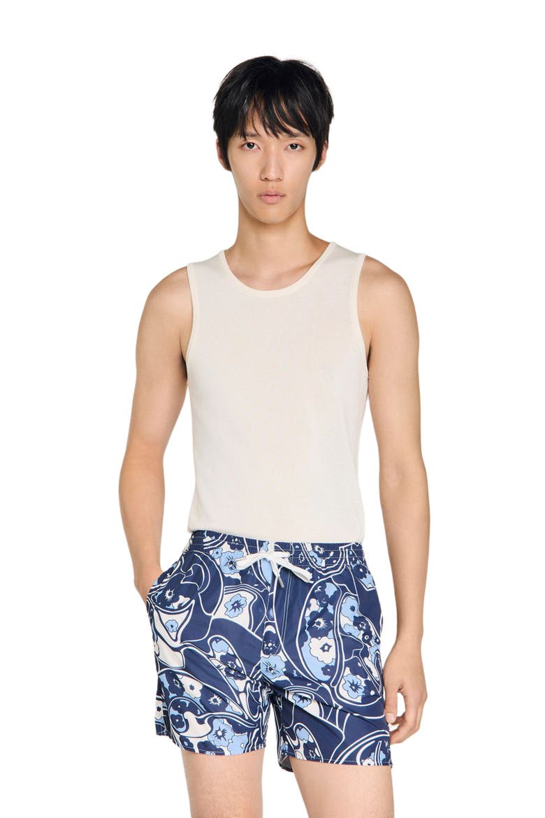 Hippie swim shorts, Alternate, color, Navy blue