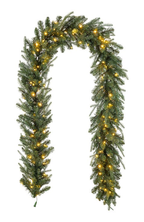 Pre-Lit Christmas Garland with Twinkling Lights