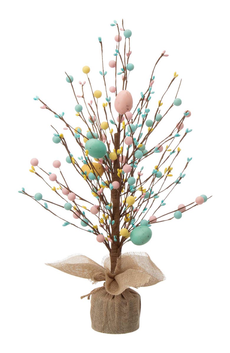 Glitzhome 18"H Easter Egg Table Tree Decor, Alternate, color, Blue