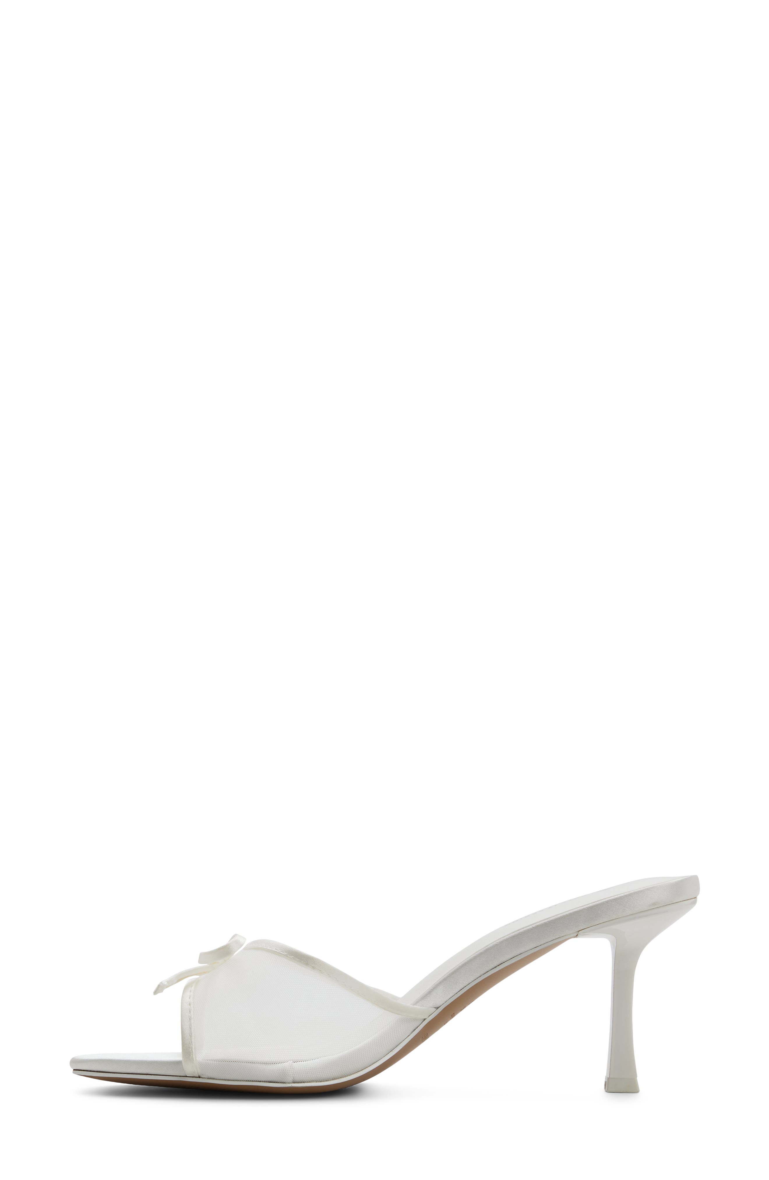 Bettie Bow Slide Sandal, Alternate, color, WHITE