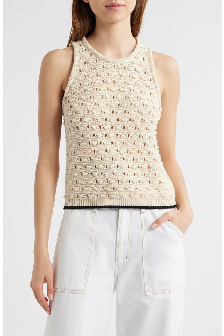 The Bauble Open Knit Cotton Sweater, Main, color, CREAM