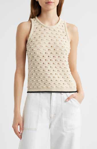 FRAME The Bauble Open Knit Cotton Sweater