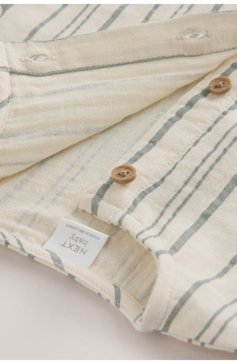 NEXT Seaside Woven Cotton Romper, Alternate, color, Grey