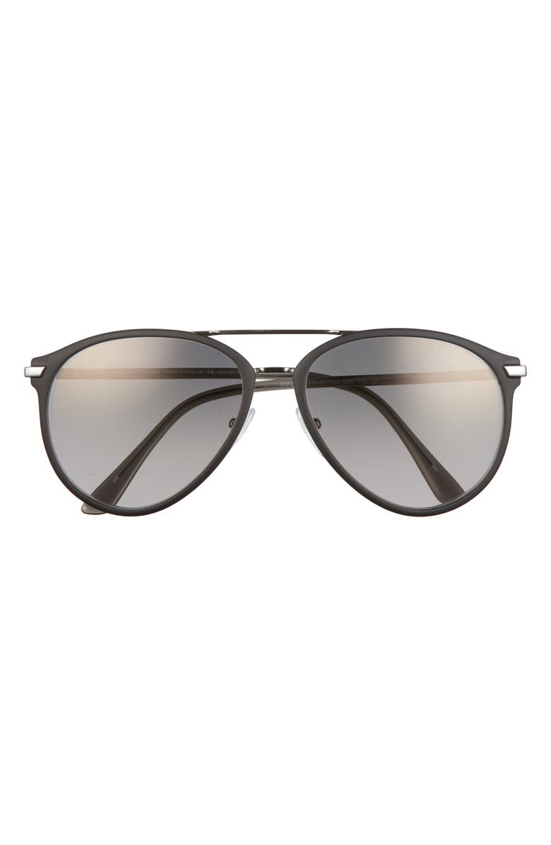 Prada 59mm Polarized Aviator Sunglasses, Main, color,