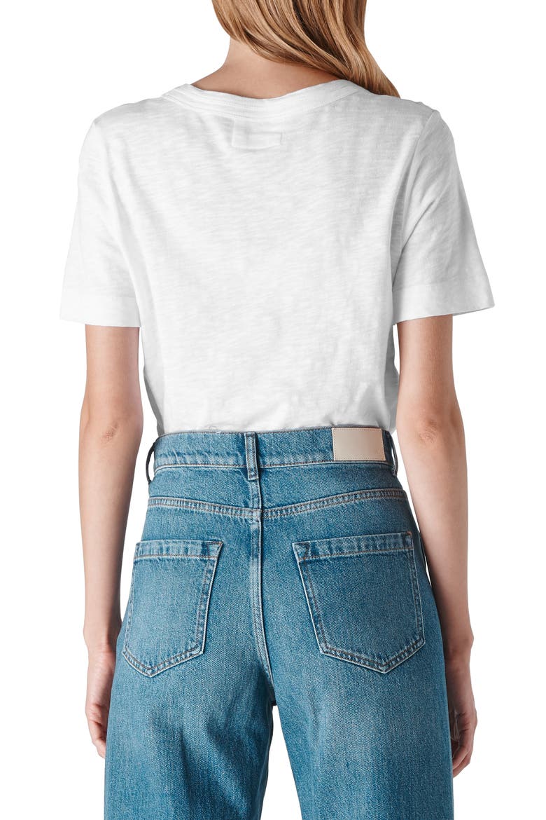 Rosa Double Trim T-Shirt, Alternate, color, WHITE