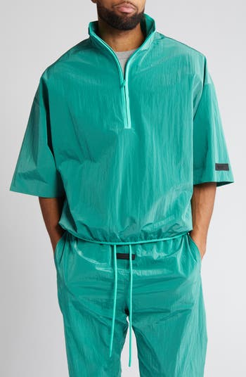 Fear of God Essentials Oversize Half Zip Nylon Popover Shirt Fear of God Essentials Oversize Half Zip Nylon Popover Shirt