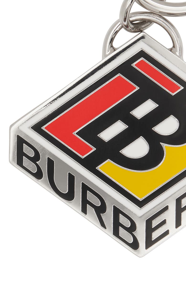 Burberry TB Logo Rhombus Key Ring, Alternate, color, 