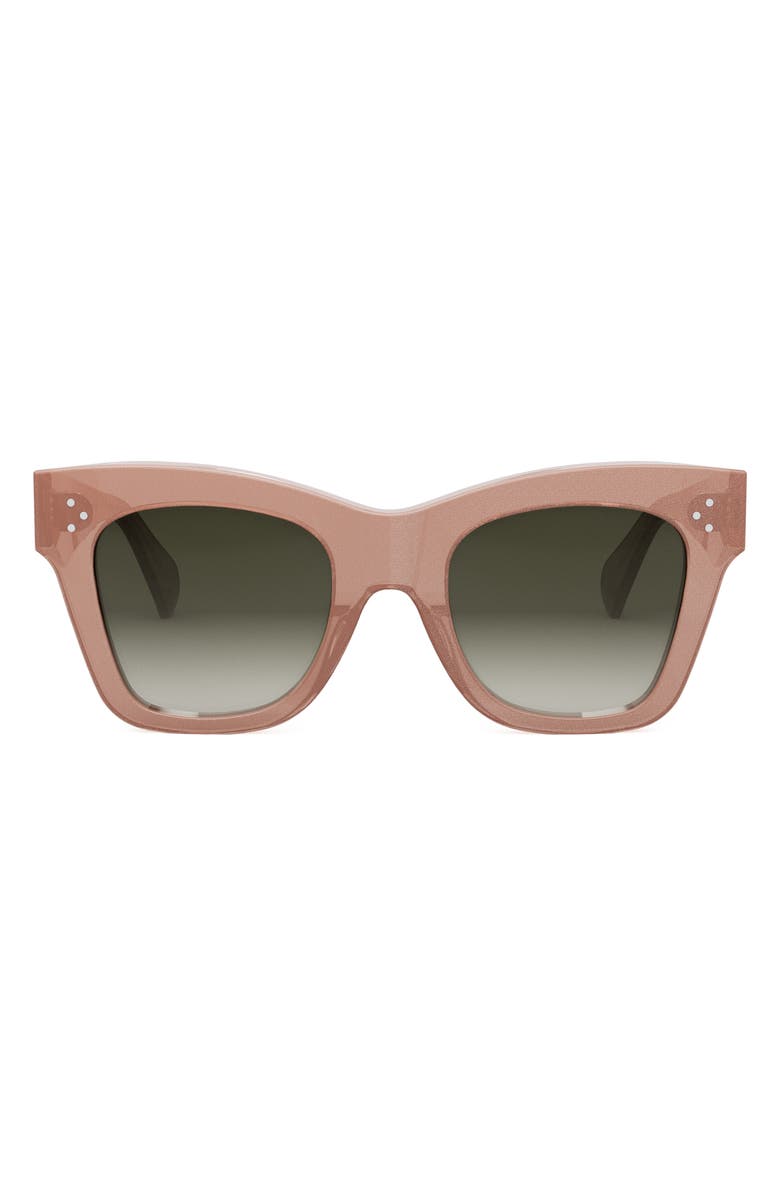 CELINE 50mm Gradient Bold 3 Dot Cat Eye Sunglasses, Main, color, Pink / Gradient Brown