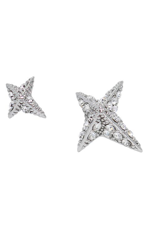 Crystal Pavé Star Stud Earrings