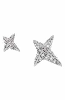AllSaints Crystal Pavé Star Stud Earrings