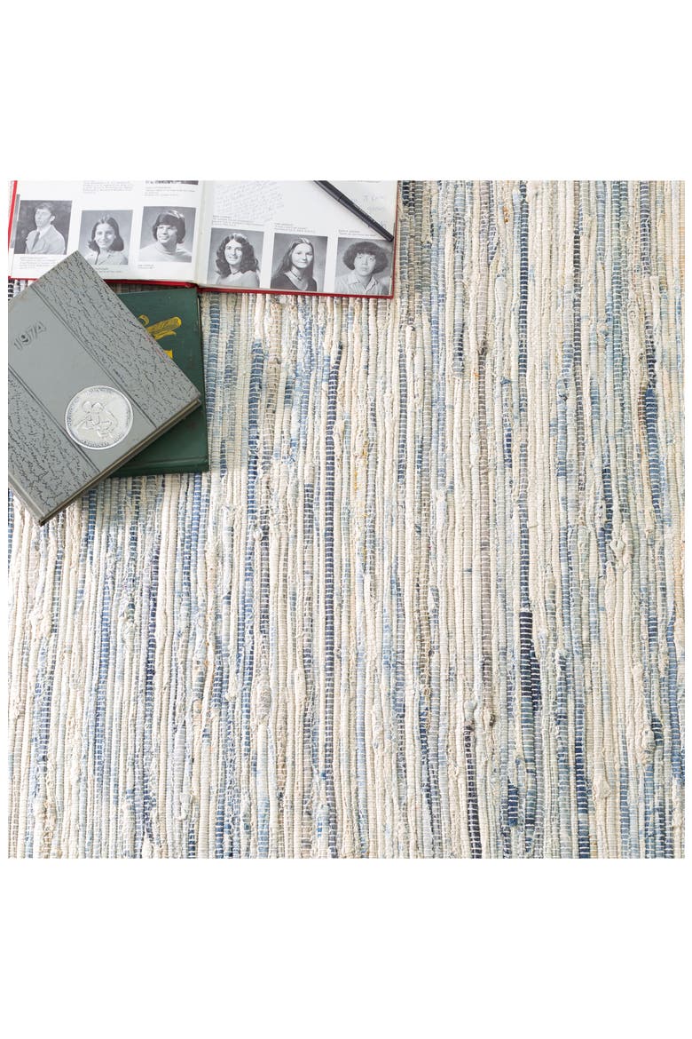 'Rag' Hand Woven Rug, Alternate, color, DENIM
