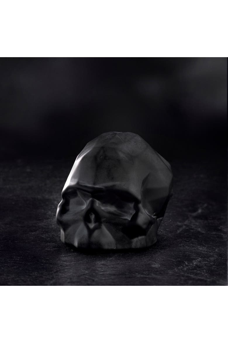 Memento Mori Faceted Skull S, Alternate, color, Sandblasted Black
