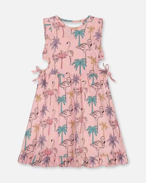 Organic Cotton Jersey Bi-Dress Printed Fruits Square
