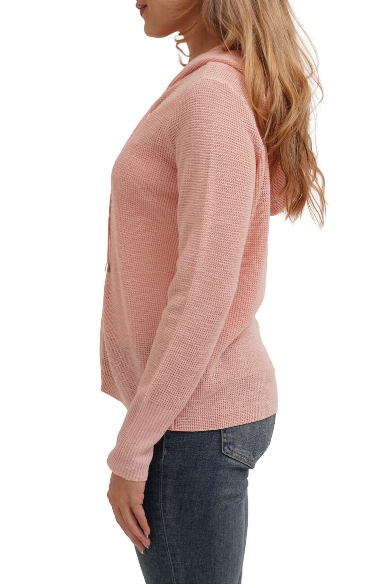 Full Zip Hoodie, Alternate, color, LACE PINK