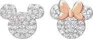 Disney Mickey and Minnie Mouse Mismatched Cubic Zirconia Stud Earrings