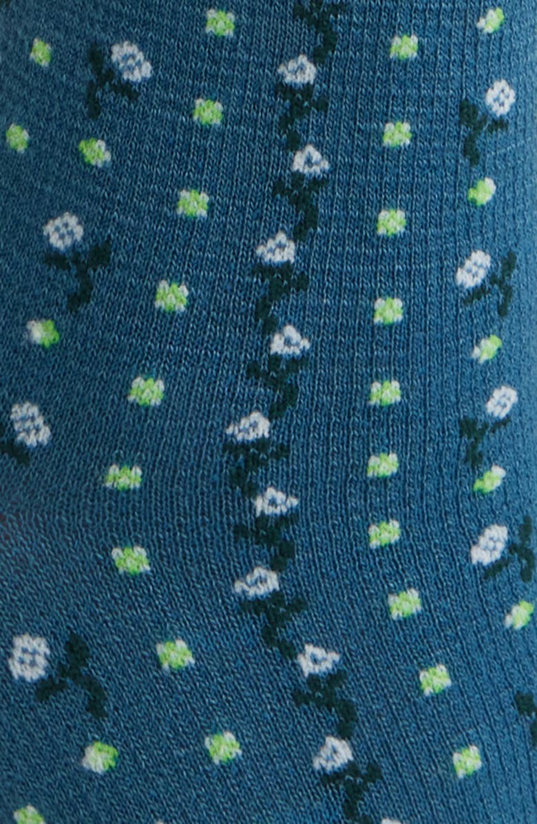 Free People Rosebud Waffle Knit Ankle Socks, Alternate, color, Smoke Blue