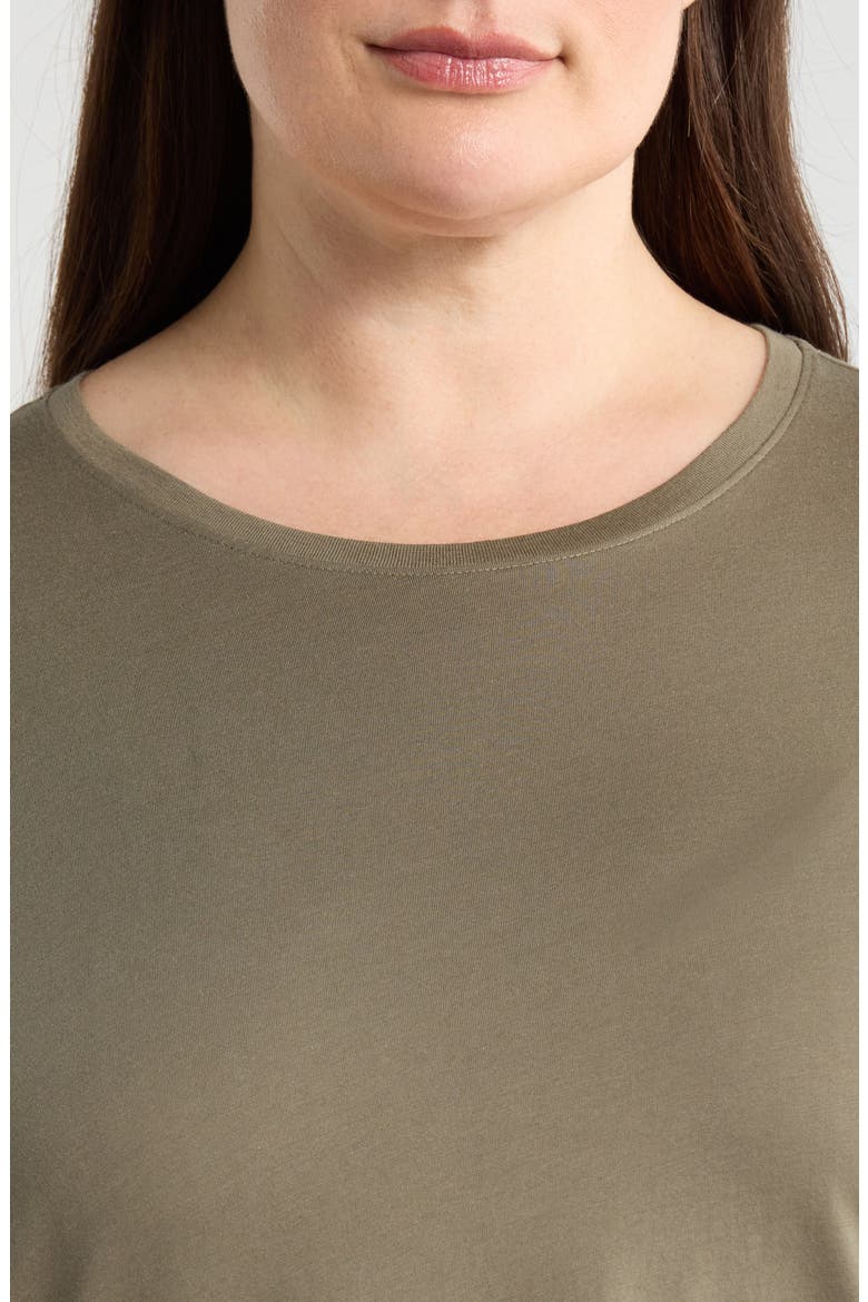 Long Sleeve Cotton Crewneck Top, Alternate, color, BAY LEAF