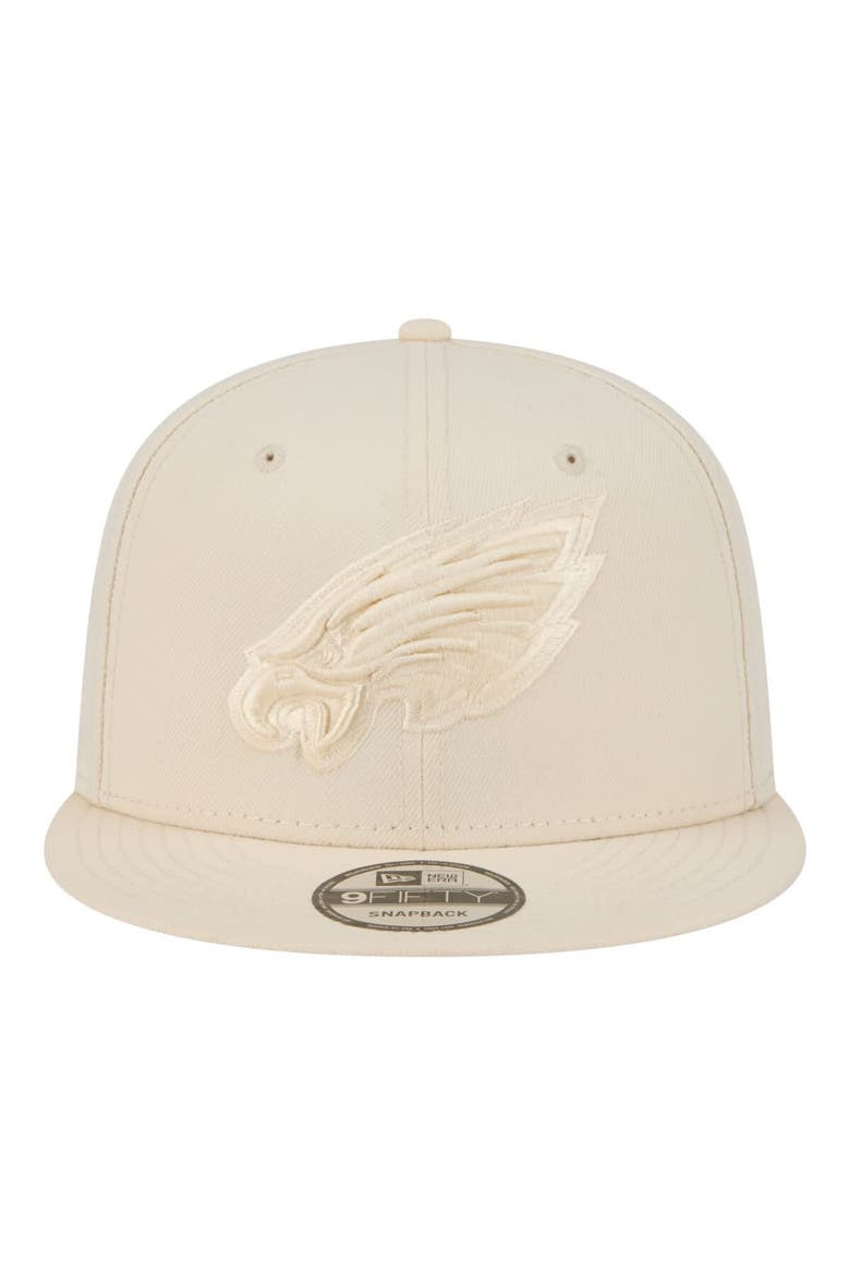 Men's New Era  Cream Philadelphia Eagles Colorpack 9FIFTY Snapback Hat, Alternate, color, Cream