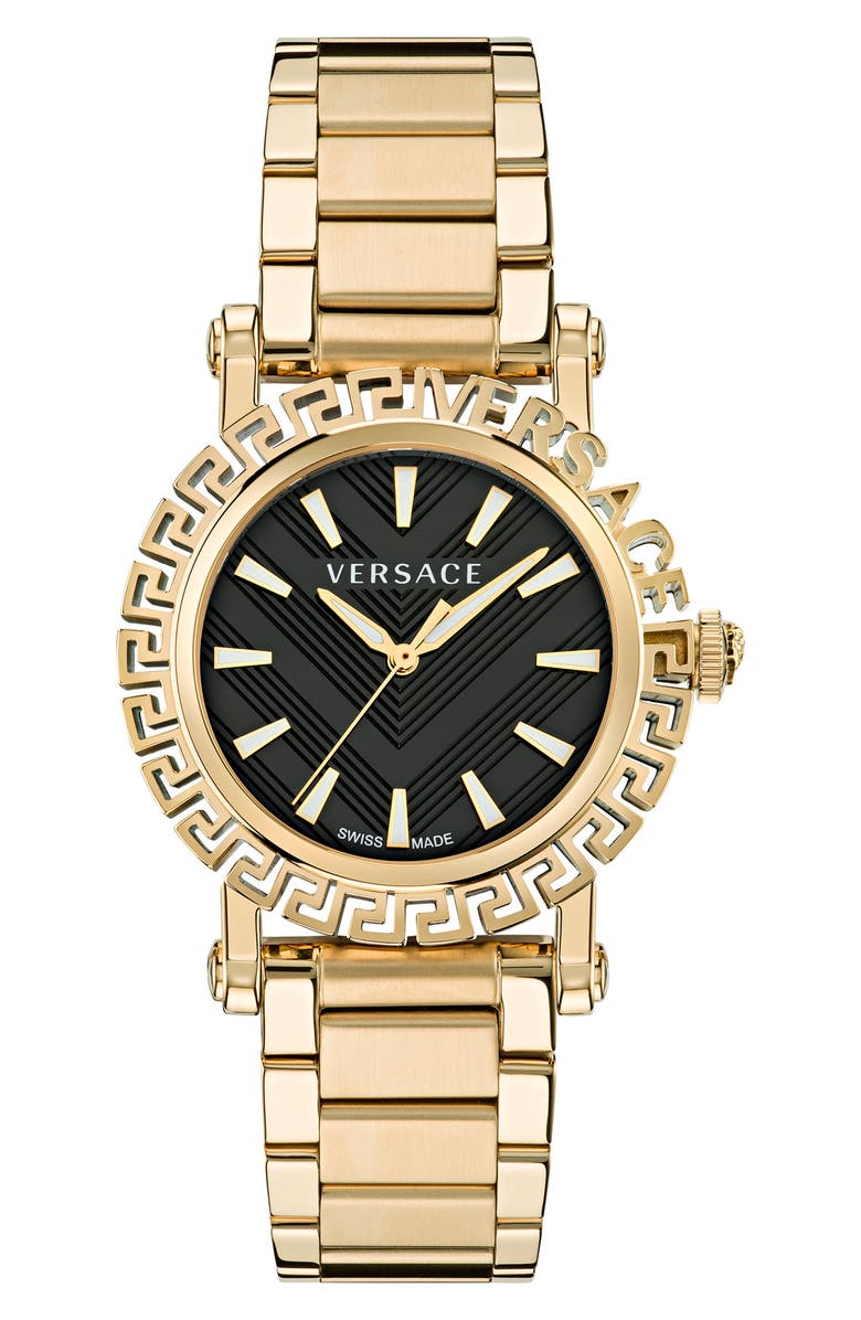 Versace Greca Glam Bracelet Watch, 40mm, Main, color,
