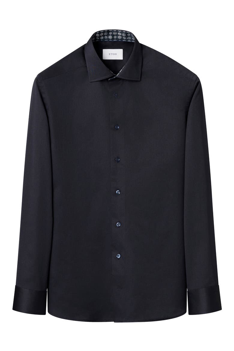 Slim Fit Solid Shirt, Alternate, color, NAVY