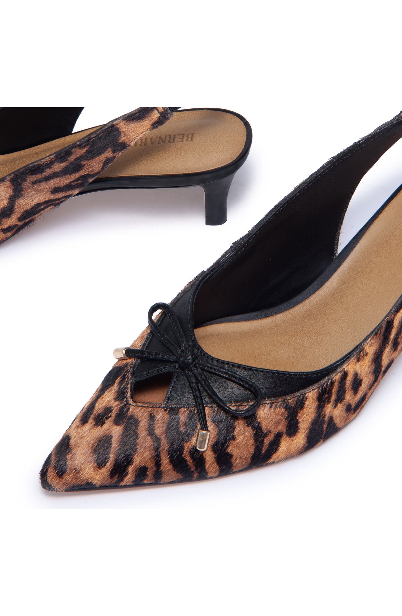 Misha Pointed Toe Slingback Pump, Alternate, color, GATO HAIRCALF