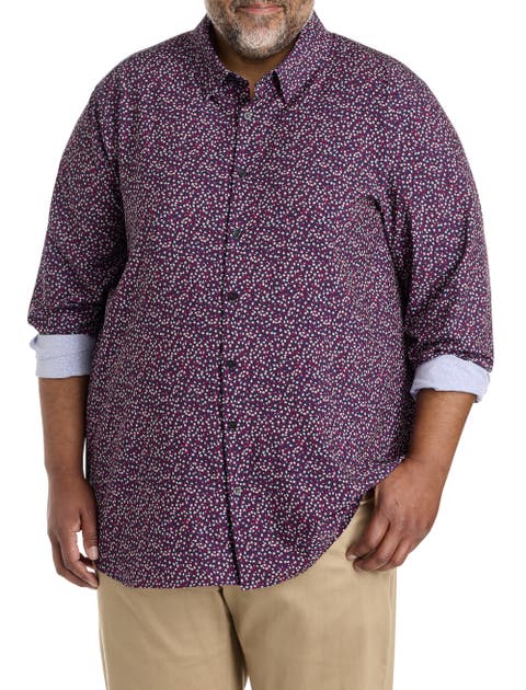 Big & Tall Micro Floral Patterned Sport Shirt