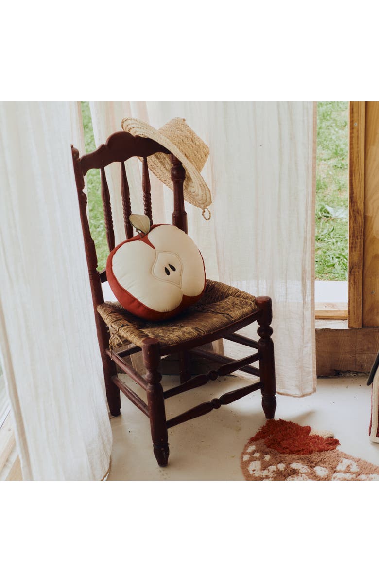 Lorena Canals Cushion Apple, Alternate, color, Natura, Red, Grey