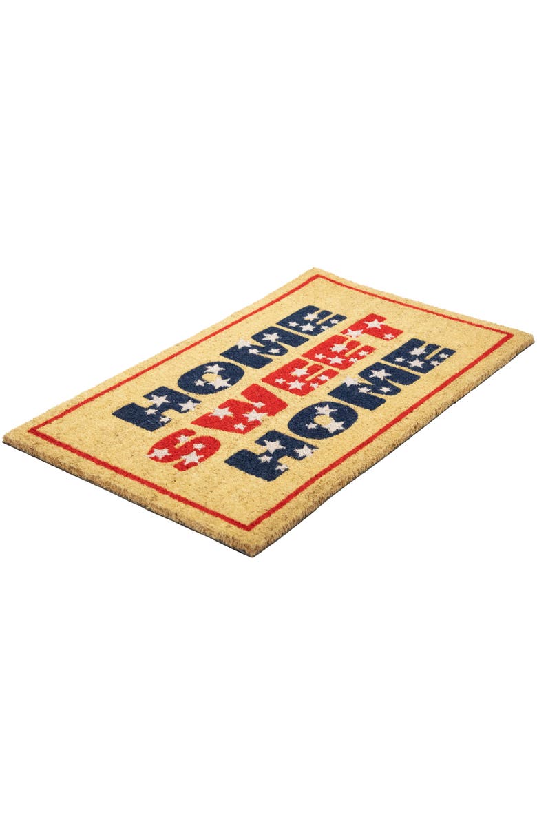 Northlight Red and Blue Americana Home Sweet Home Coir Outdoor Doormat 18" x 30", Alternate, color, Red