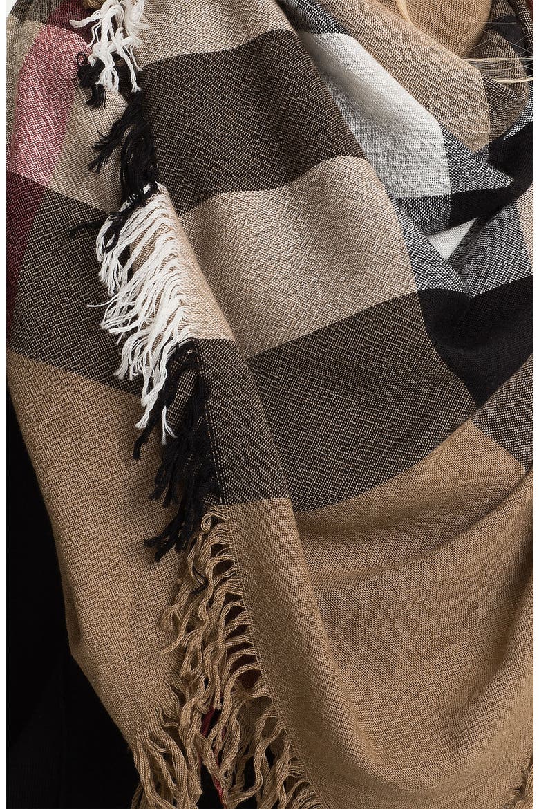 Check Merino Wool Scarf, Alternate, color, HOUSE CHECK