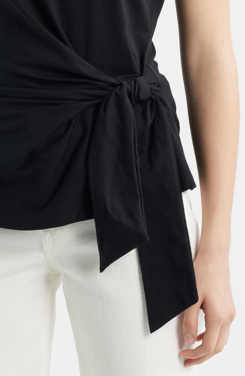 Nordstrom Tie Front Pima Cotton Dolman T-Shirt, Alternate, color,