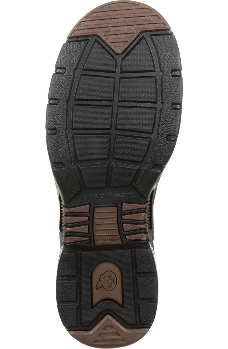 Georgia Boot Pullon Work Boot, Alternate, color, Dark Brown