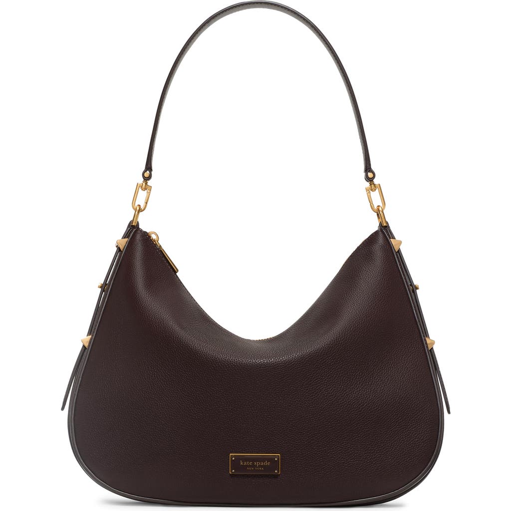 Kate Spade New York Large Liv Pebble Leather Hobo Bag In Brown