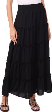 Vince Camuto Smock Waist Tiered Maxi Skirt