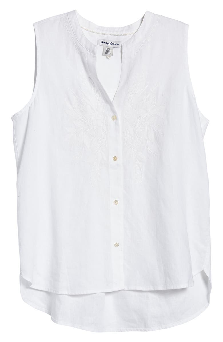 Tommy Bahama Costalina Sleeveless Linen Top, Alternate, color, 