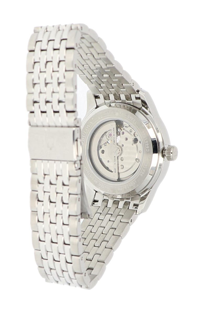 BULOVA Men's Automatic Bracelet Watch, 40mm, Alternate, color, Silver