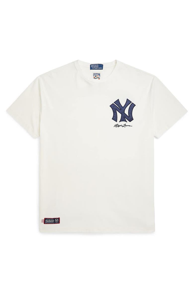 Polo Ralph Lauren Cream Yankees Jersey T-Shirt, Alternate, color, 