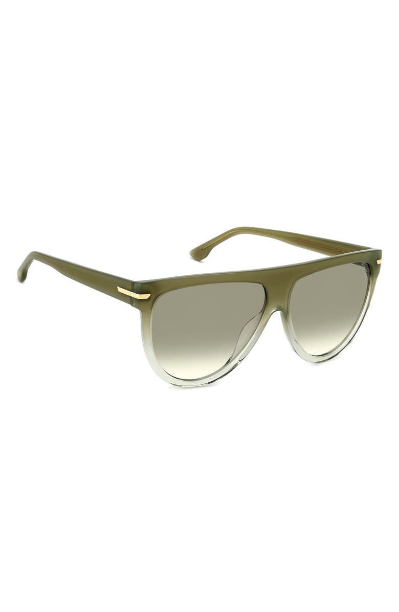 Victoria Beckham 60mm Flat Top Square Sunglasses, Alternate, color, Olive/ Green Shaded