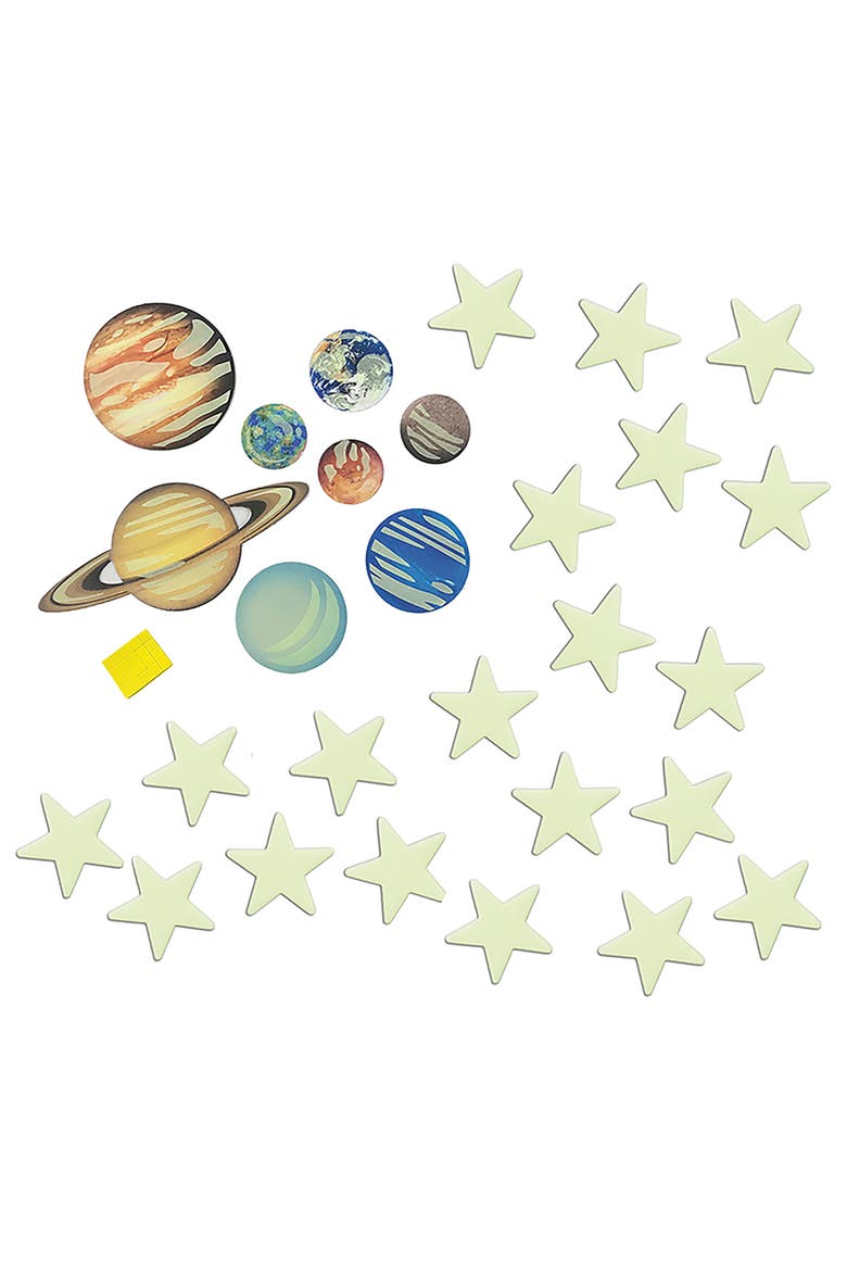 Glow Planets & Nova Stars 20 Glow in Dark Stick Ons, Alternate, color, Multicolored