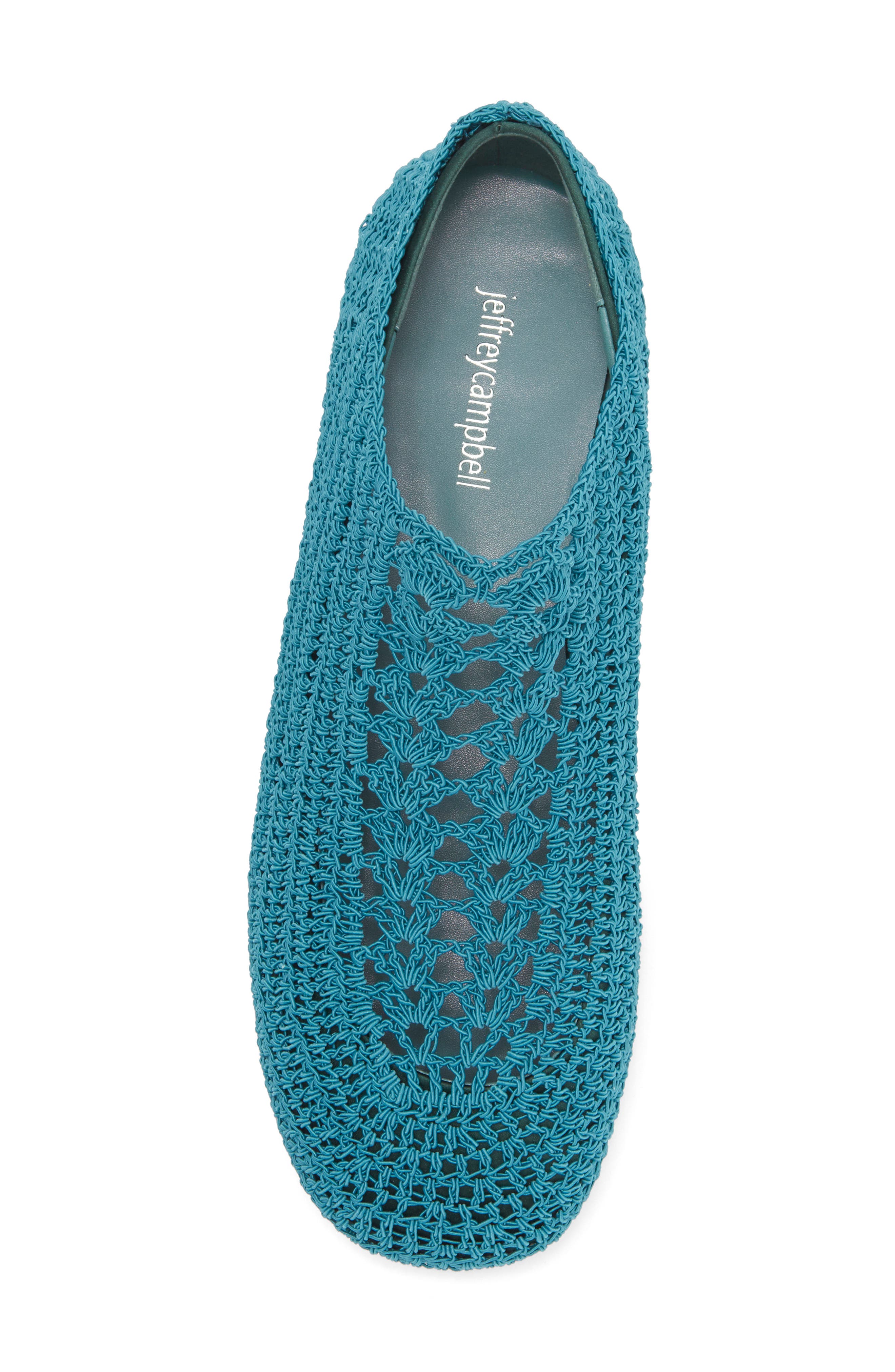 Jeffrey Campbell Nantucket Crochet Flat, Alternate, color, Turquoise