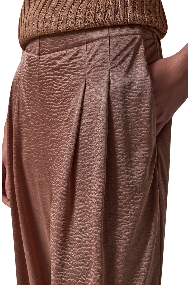 Crinkled Wide Leg Pants, Alternate, color, CAMEL