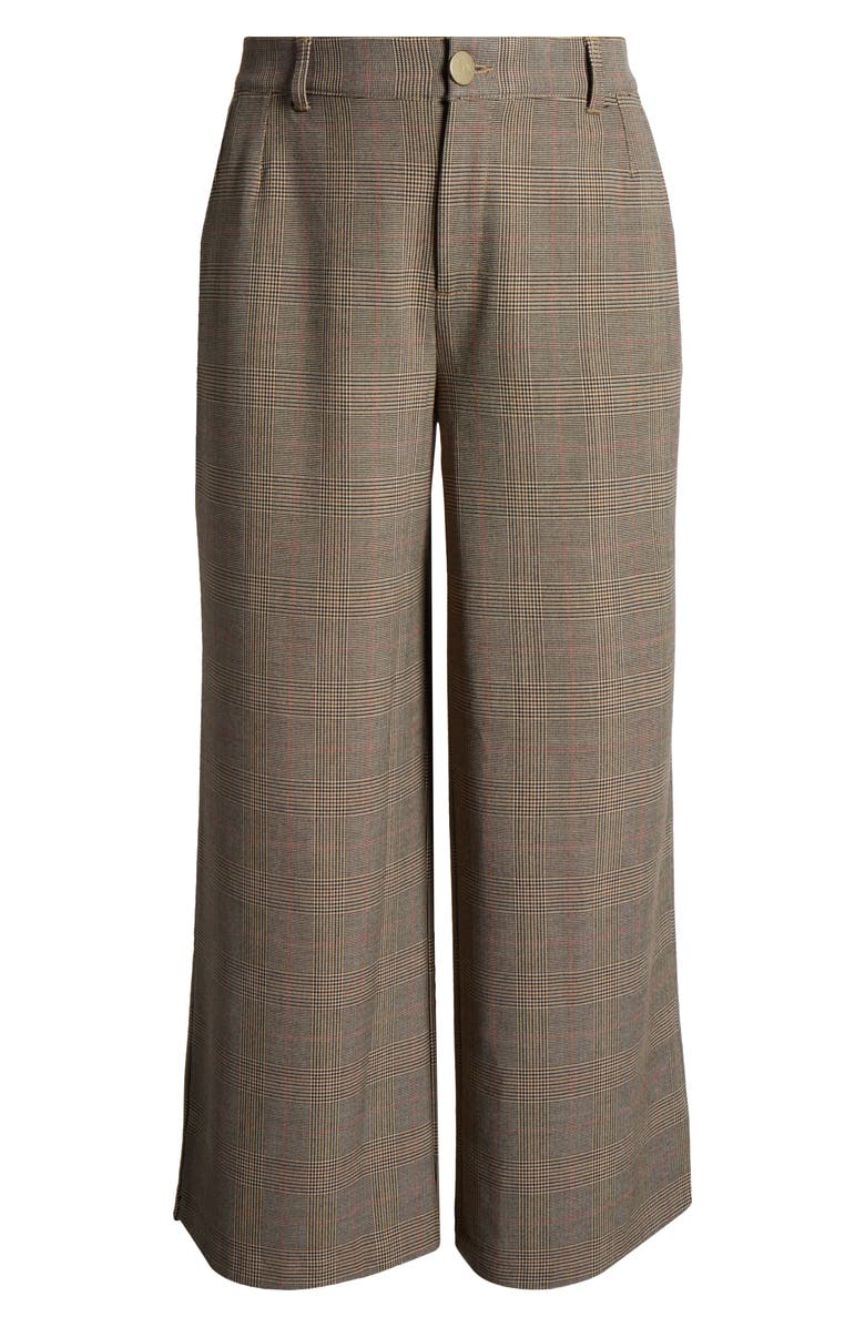 Wit & Wisdom Skyrise Glen Plaid Pleated Wide Leg Trousers, Alternate, color,