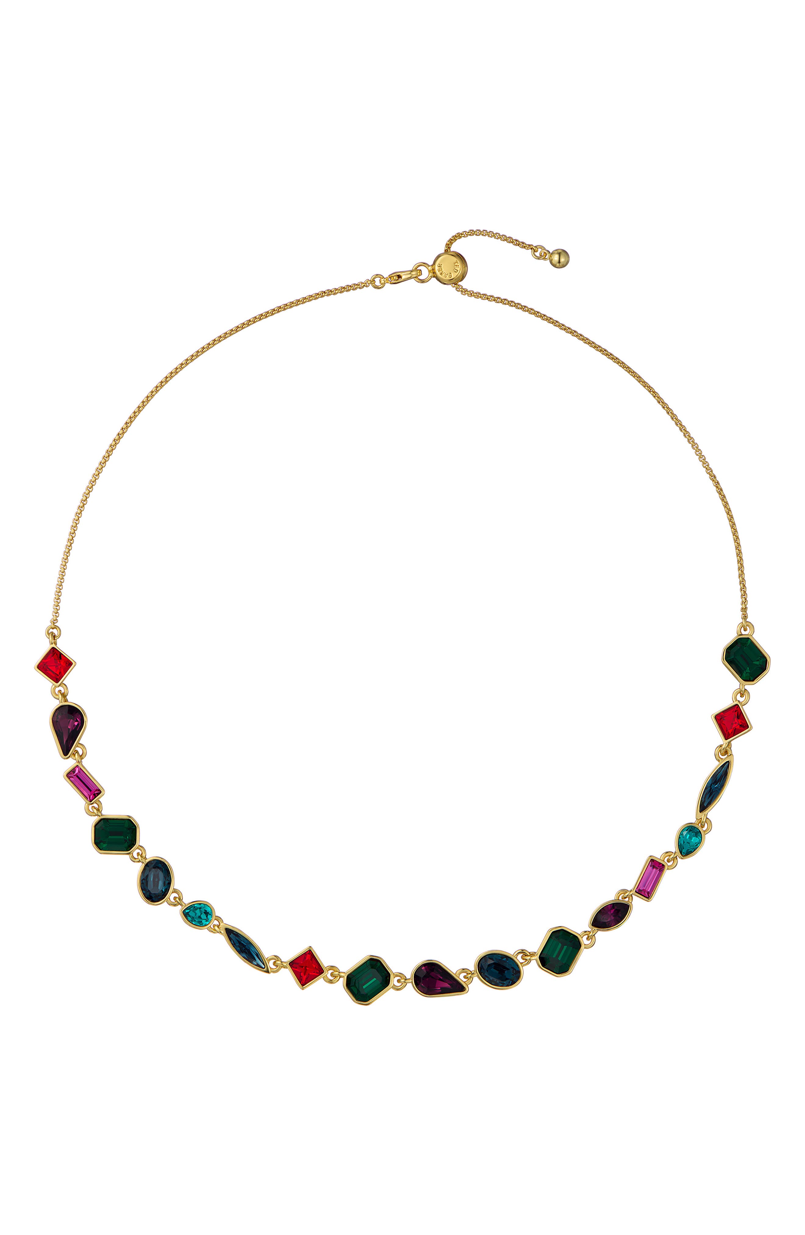 selected GOLD TONE CRYSTAL MULTI