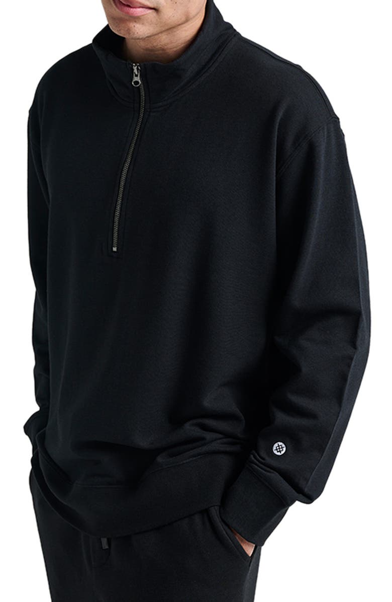 Stance Shelter Half-Zip Pullover, Alternate, color, Black