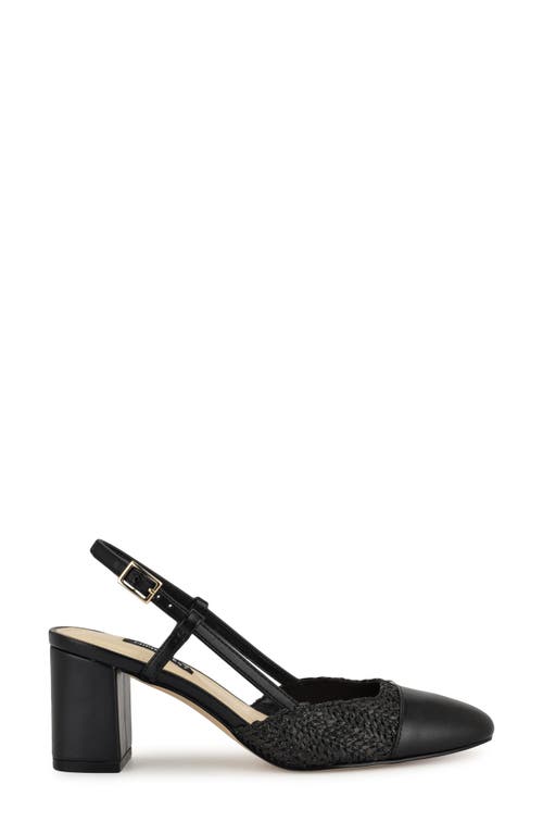 Nine West Unda Slingback Cap Toe Pump In Black
