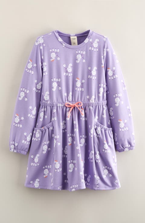 Kids' Easy Pocket Long Sleeve Dress (Toddler, Little Kid & Big Kid)