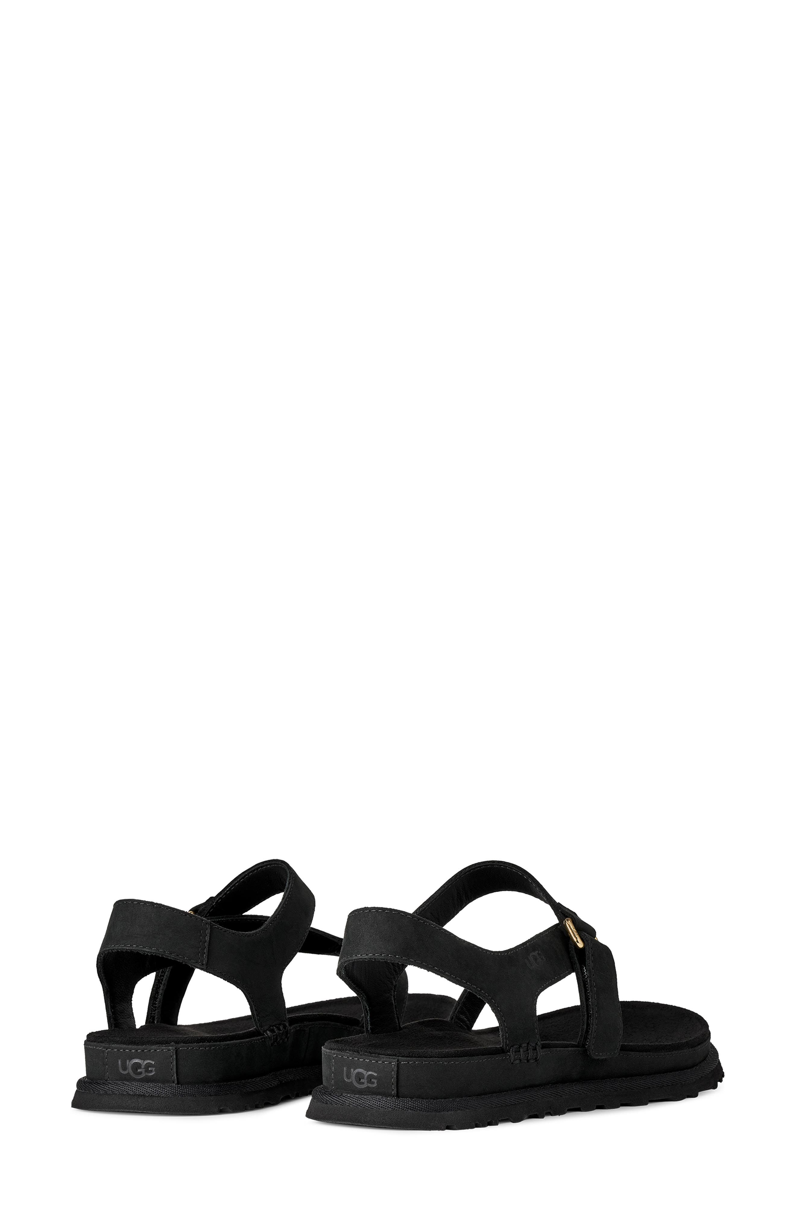 UGG<sup>®</sup> GoldenGaze Toe Post Sandal, Alternate, color, Black