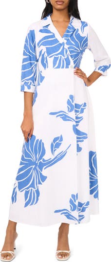 Floral Wrap Front Maxi Dress