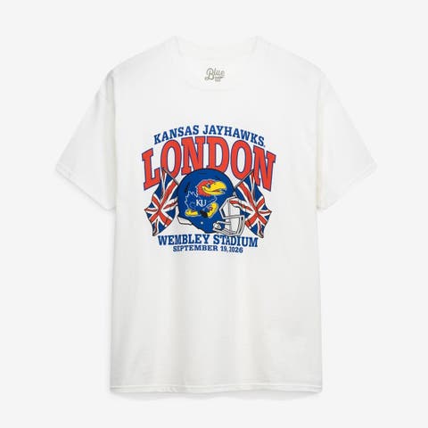 Unisex Blue 84 White Kansas Jayhawks 2026 Union Jack Classic T-Shirt