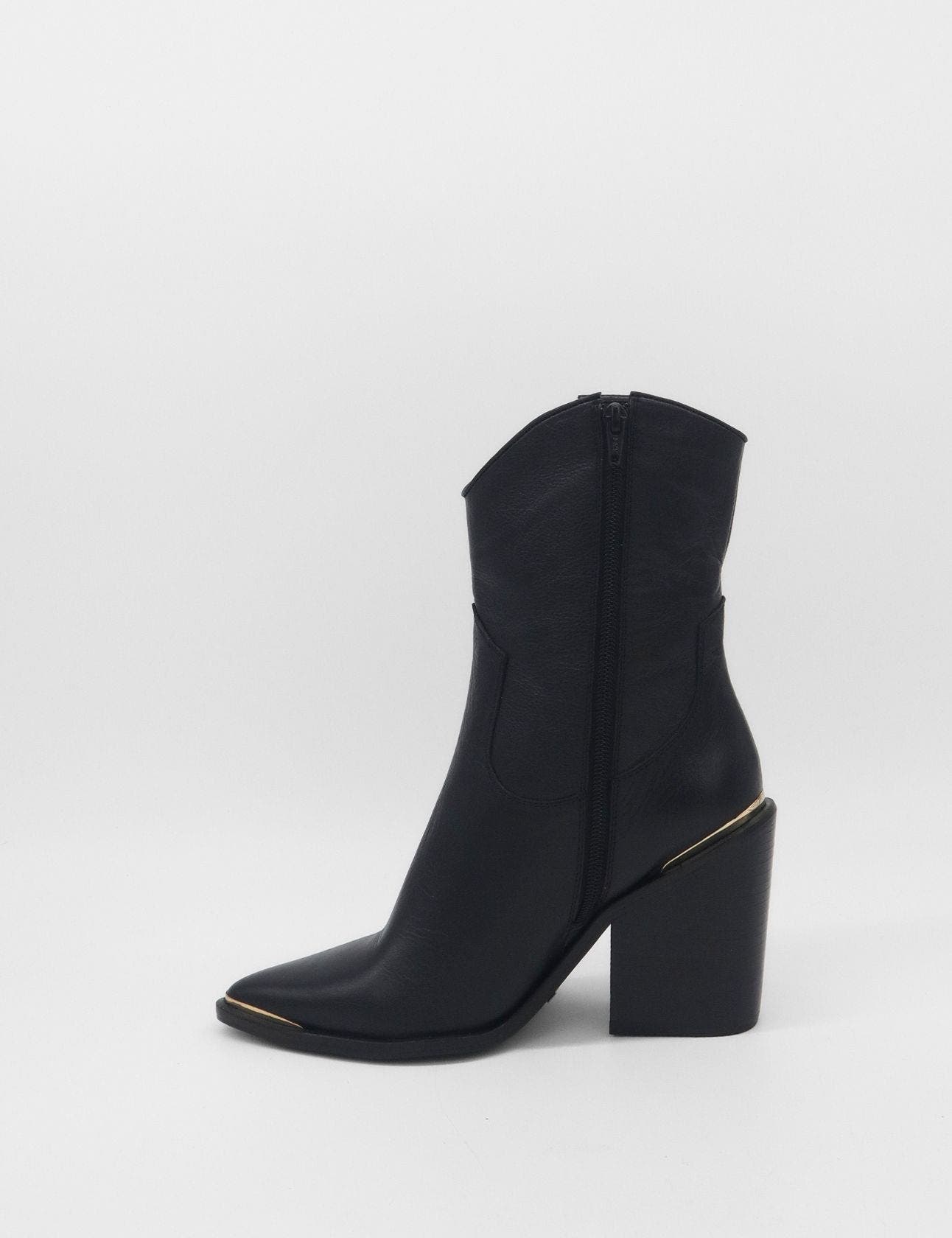 STIVALI NEW YORK Western Cowboy Boots, Alternate, color, Black