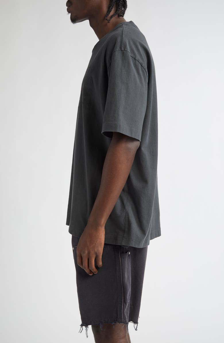 Maison Margiela Embroidered Logo Cotton T-Shirt, Alternate, color, Washed Black